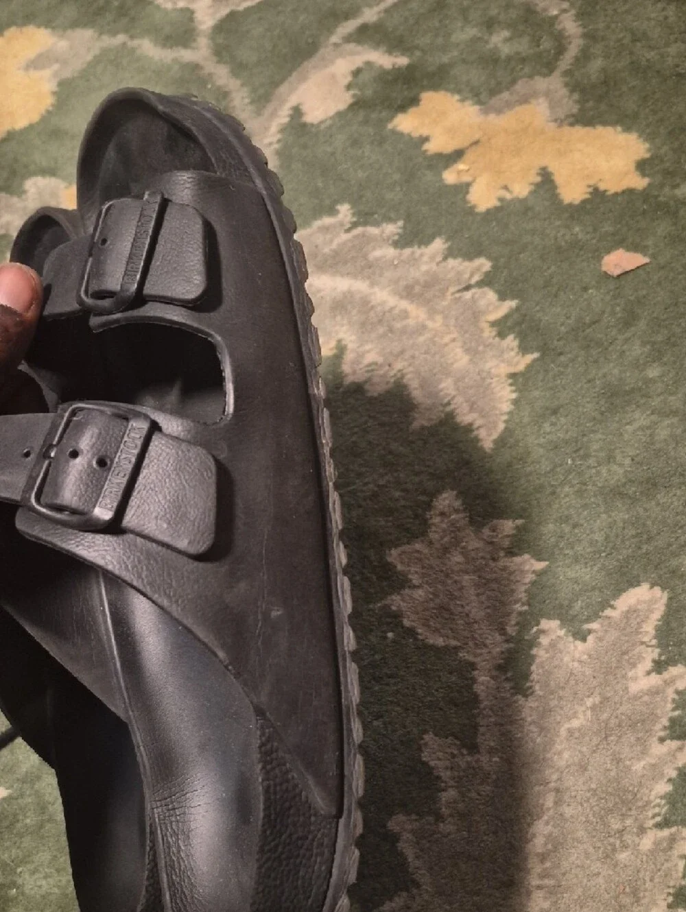 Birkenstock Black Two-Strap Slip-On Sandals